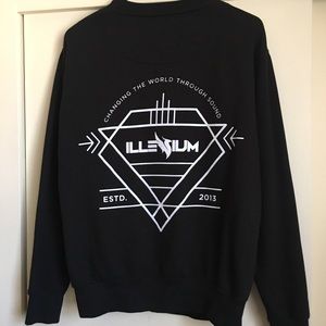AUTHENTIC ILLENIUM MERCH, BLACK CREWNECK